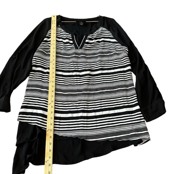 Lane Bryant Striped Asymmetrical Tunic Top - Size 14/16 - Picture 4 of 6